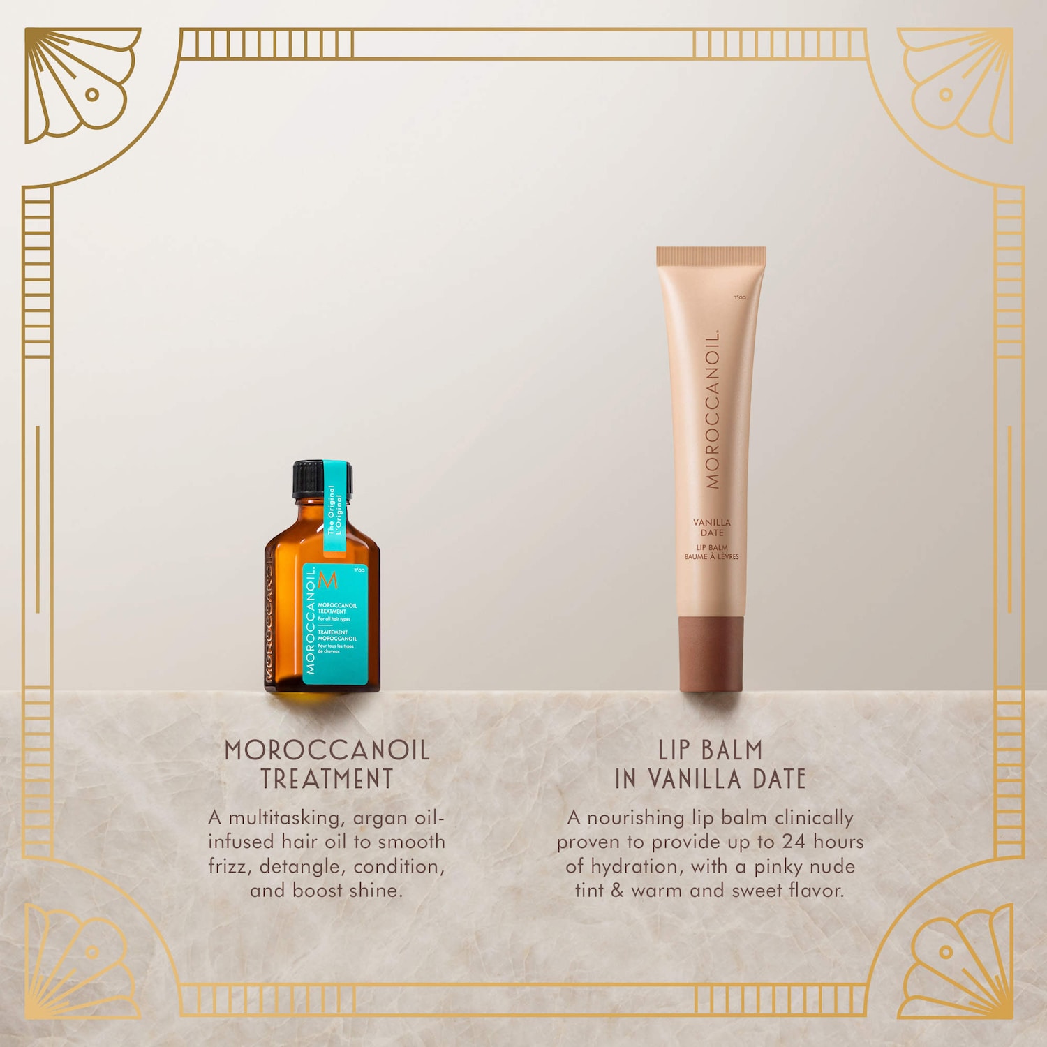 Mini Argan Hair Oil & Lip Balm Set - Moroccanoil | Sephora