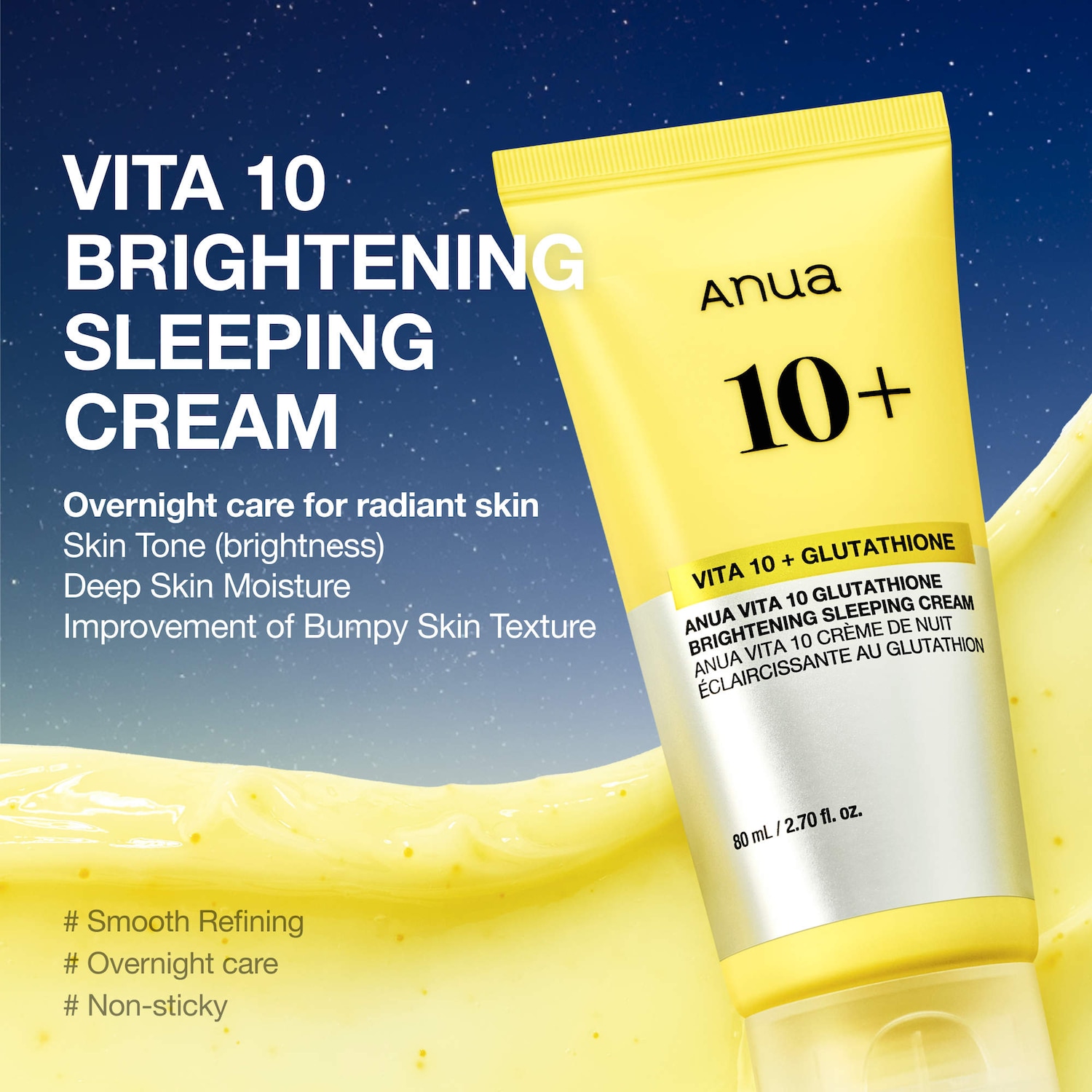 night cream glutathione skincare Vita 10 Brightening Sleeping - Anua travel med case Size:100 gm Powder BPC-157 Protocols: The Essential