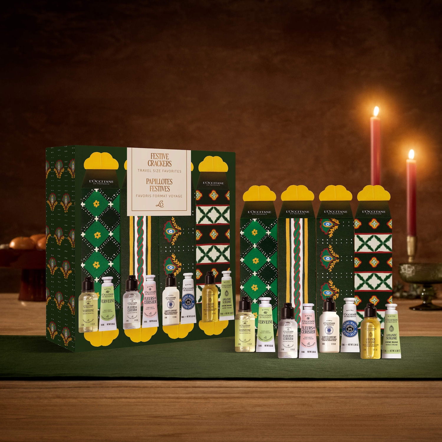 Festive Crackers - Travel Size Cleanse & Moisturize Gift Set - L