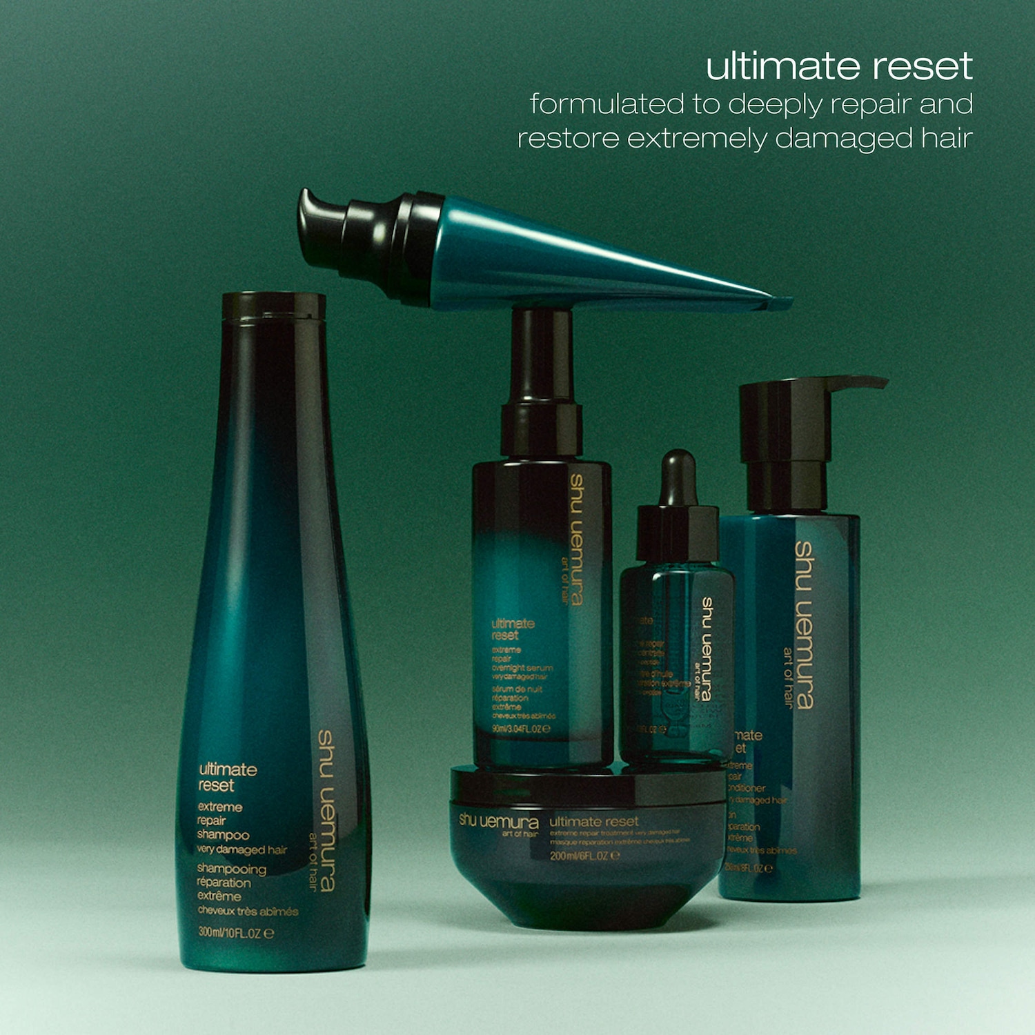 shu uemura　3点セット Ultimate Reset Shampoo & Mask Hair Gift Set for Damaged Hair - shu