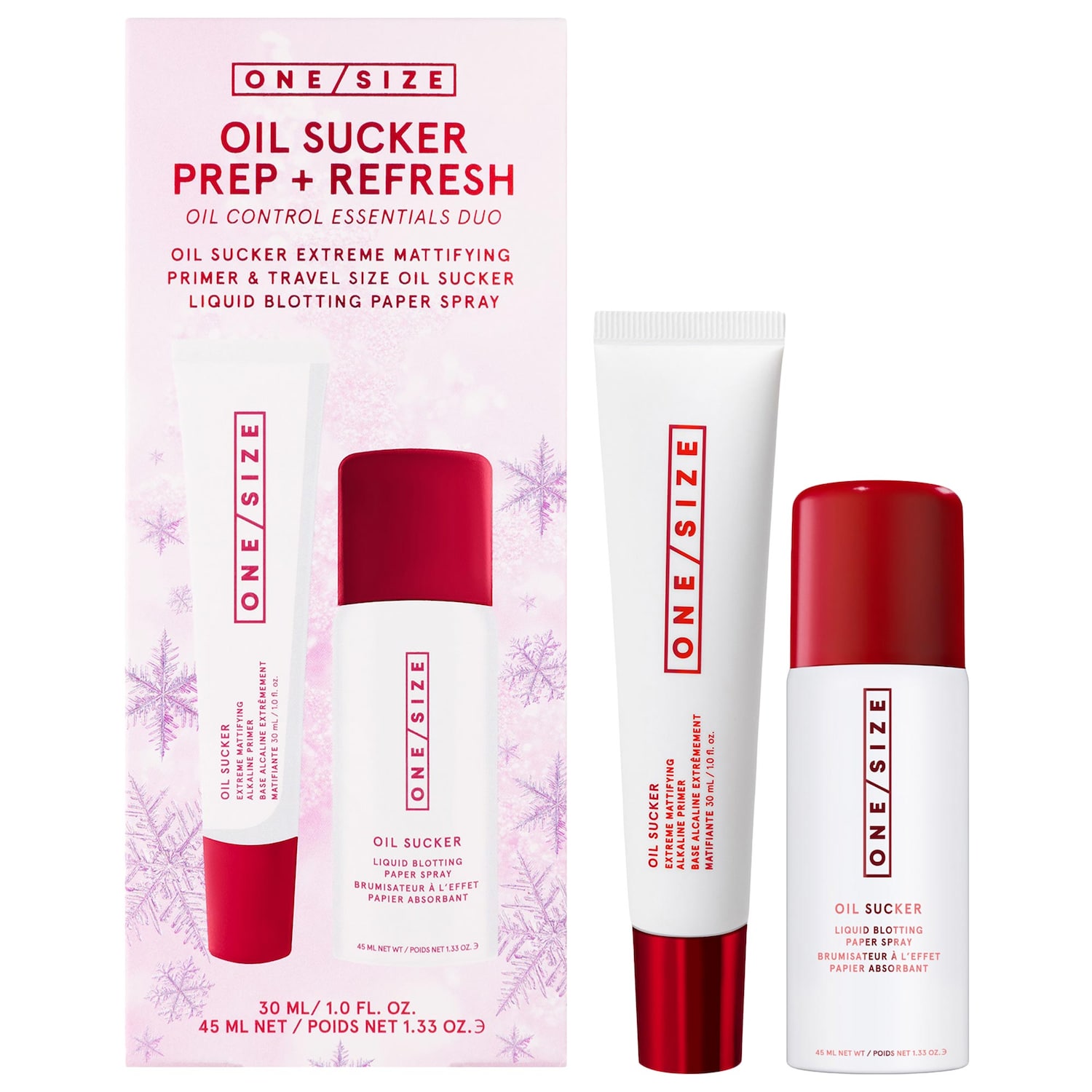 Матирующий дуэт для подготовки кожи One/Size by Patrick Starrr Oil Sucker Prep & Refresh — фото 1