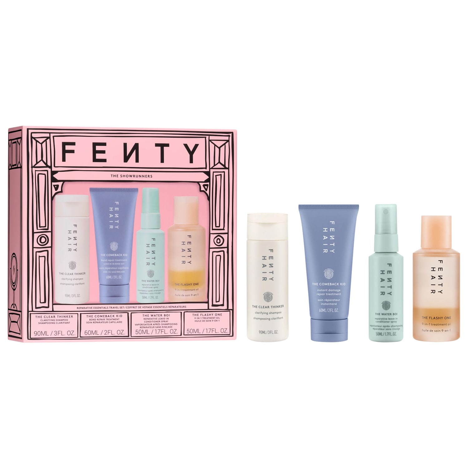 Подарочный набор из 4 мини-средств для волос Fenty Beauty by Rihanna The Showrunners — фото 1
