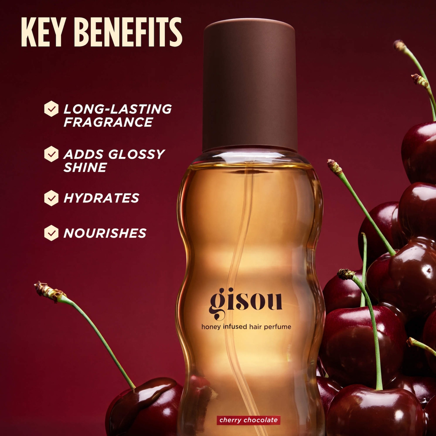 Mini Cherry Chocolate Honey Infused Hair Perfume - Gisou | Sephora