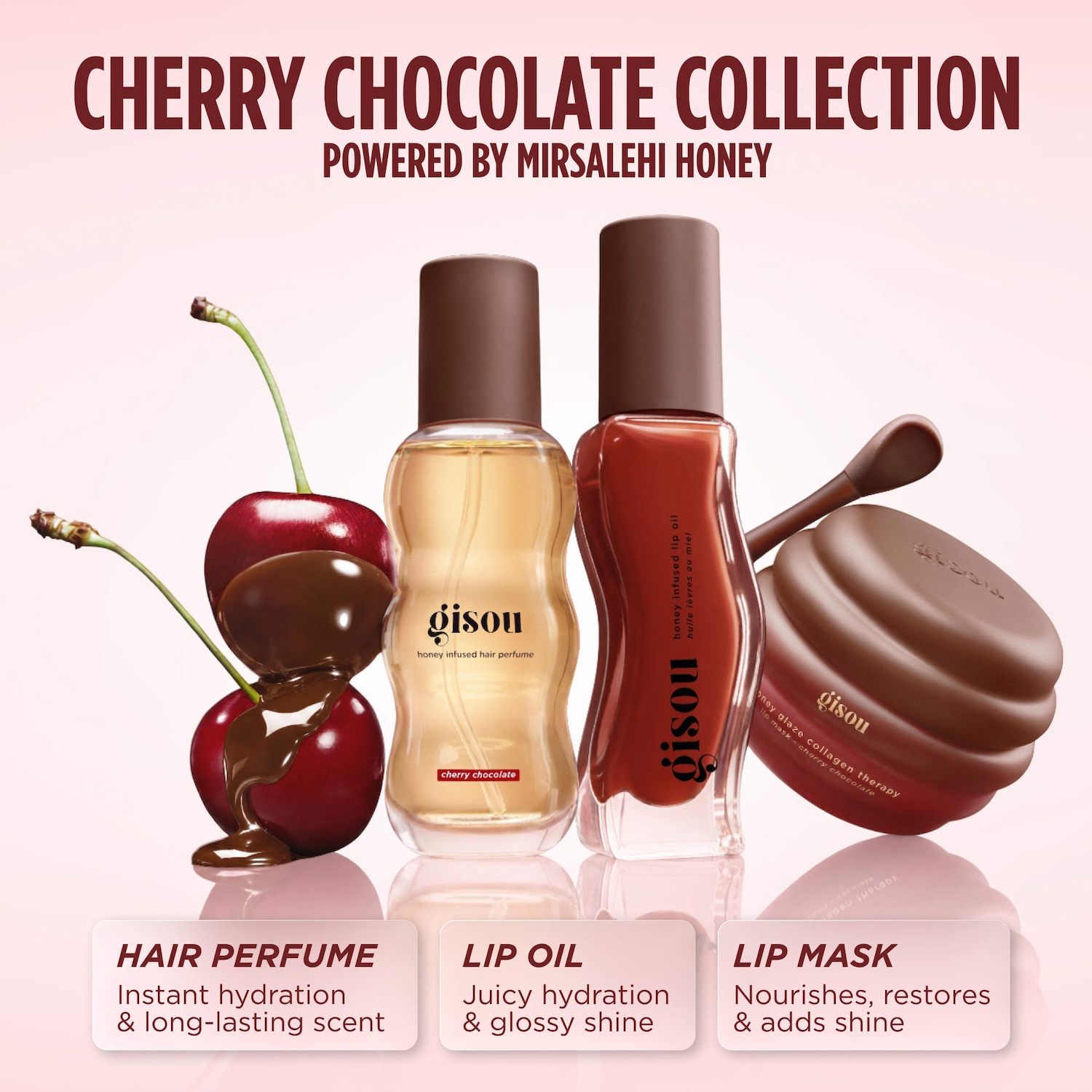 Mini Cherry Chocolate Honey Infused Hair Perfume - Gisou | Sephora