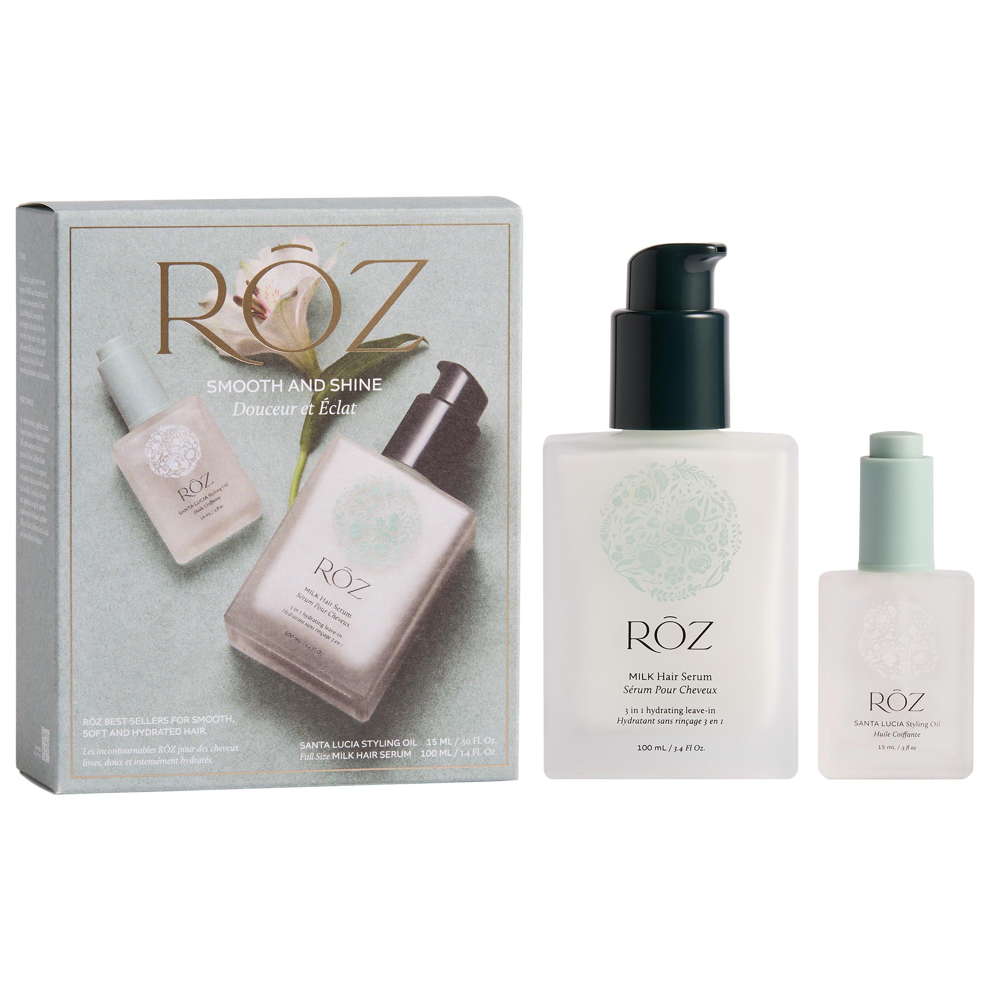 Smooth & Shine Hair Oil & Serum Gift Set - RŌZ | Sephora