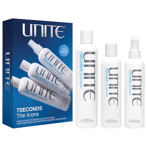 Увлажняющий набор для волос Unite Hair 7SECONDS: шампунь, кондиционер, детанглер