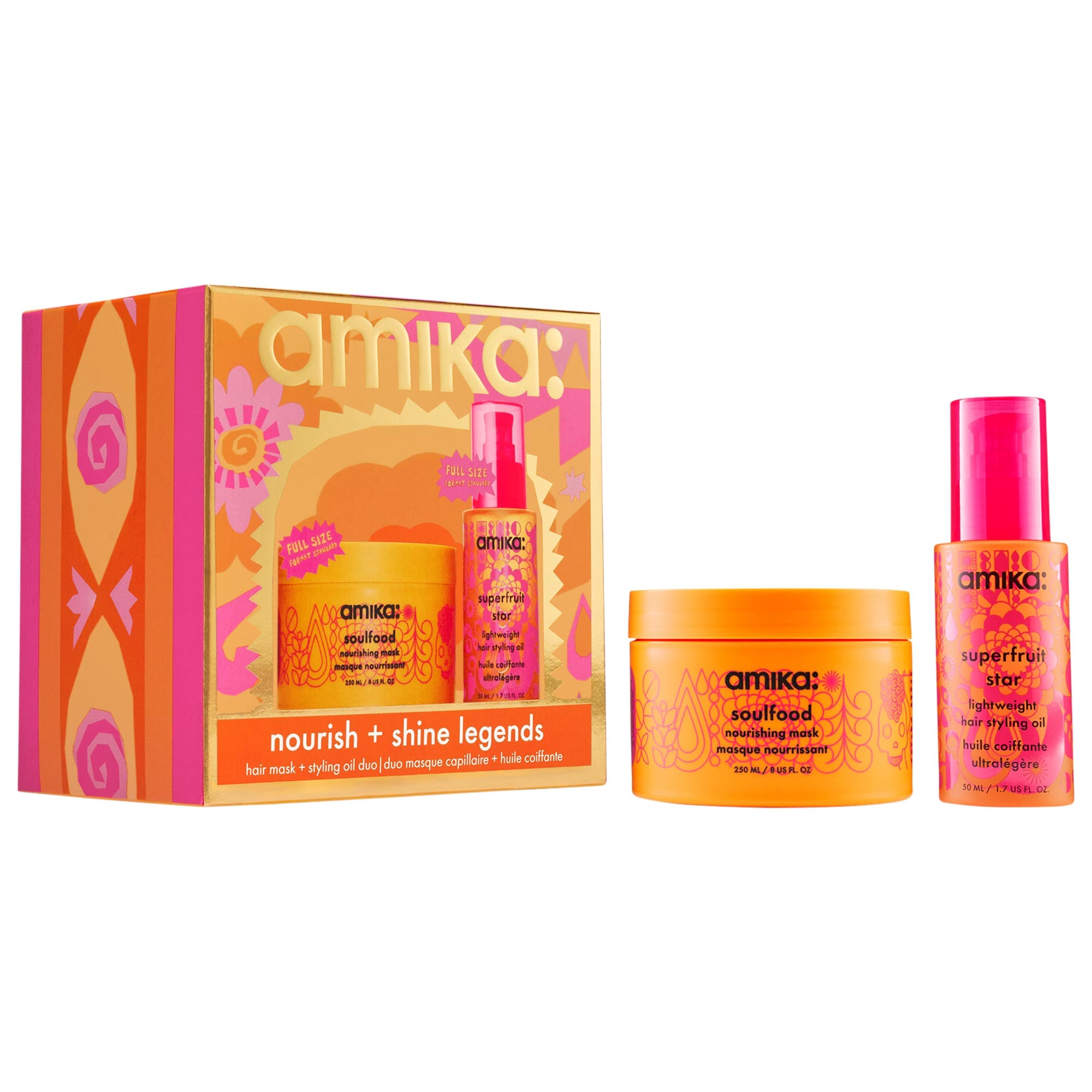 Lokahi Moist Hair Mix & Shampoo セット Nourish + Shine Legends Hair Gift Set - amika | Sephora