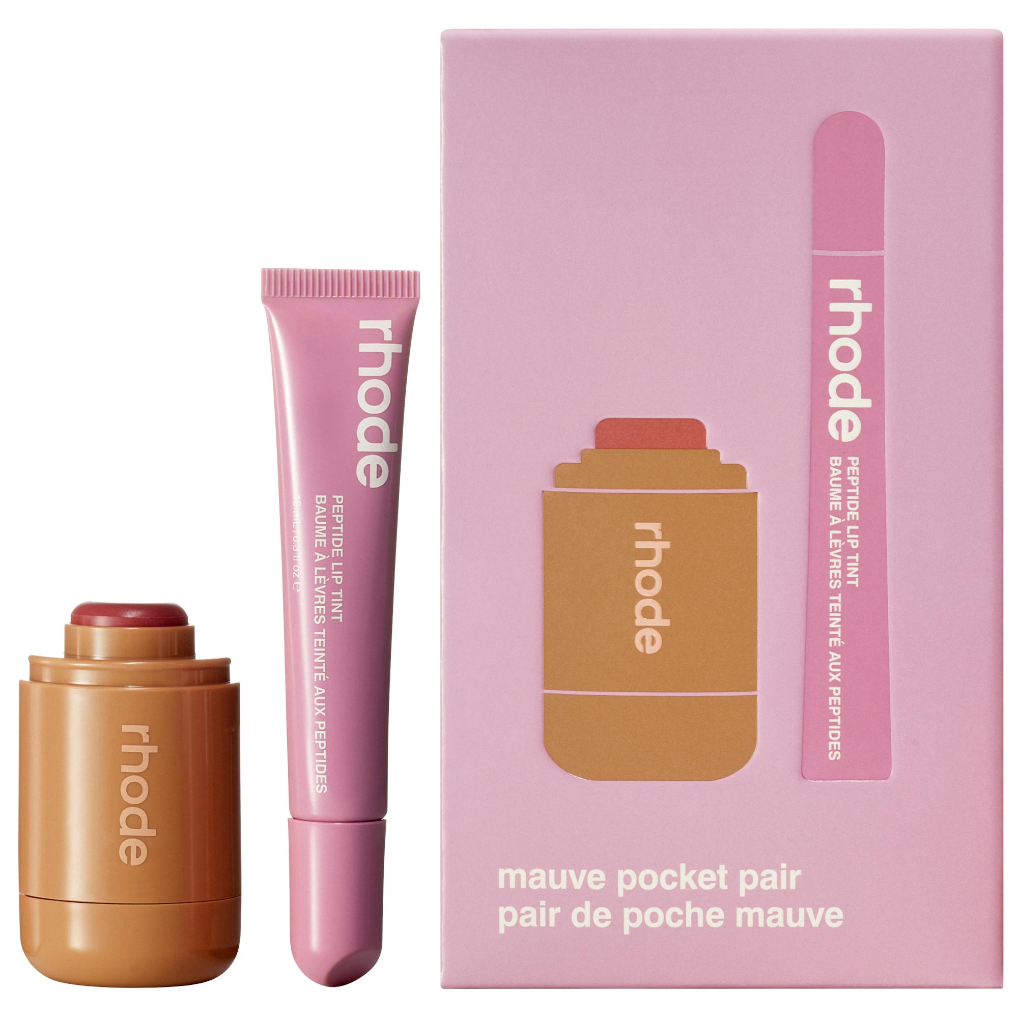 rhode peptide lip tint 2本セット Pocket Pair Limited Edition Lip + Cheek Set - rhode | Sephora