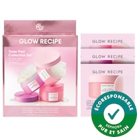 Glow Recipe - Trousse coréenne de soins pour la peau à base de timbres toniques pour les pores, les taches pigmentaires et la réparation de la barrière cutanée