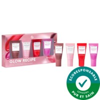 Glow Recipe - Mini baume à lèvres en verre, 4 pièces Ensemble-cadeau pour 12 heures d'hydratation et de brillance