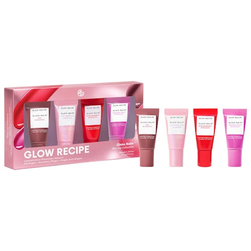 Подарочный набор мини-бальзамов для губ Glow Recipe Glass Balm, увлажнение и блеск