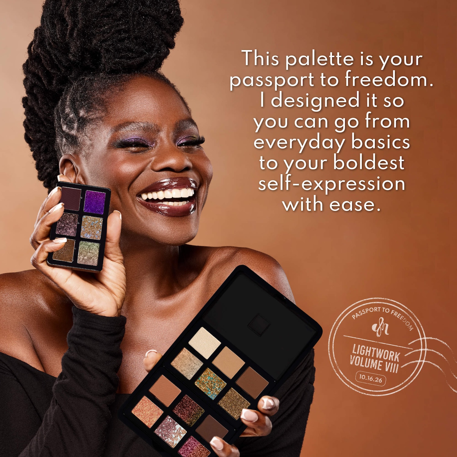 Danessa Myricks Beauty Lightwork VIII Freedom Makeup Palette: Magnetic, Customizable, Stackable Palette for Eyes & Face — фото 2