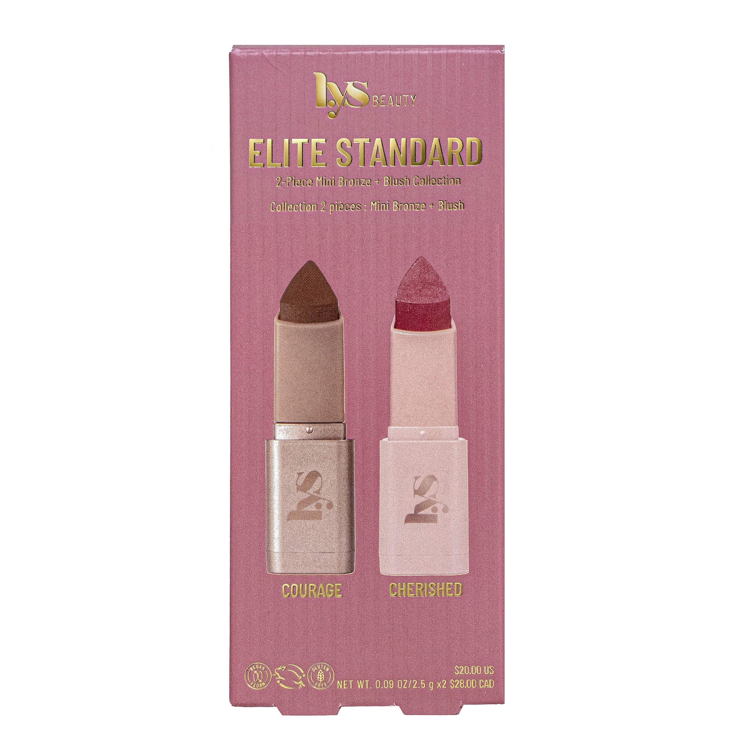 Мини-набор LYS Beauty Elite Standard из 2 средств: бронзер и румяна, цвет: Courage + Cherished — фото 2