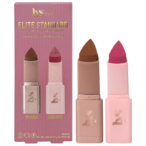 Мини-набор LYS Beauty Elite Standard из 2 средств: бронзер и румяна, цвет: Courage + Cherished