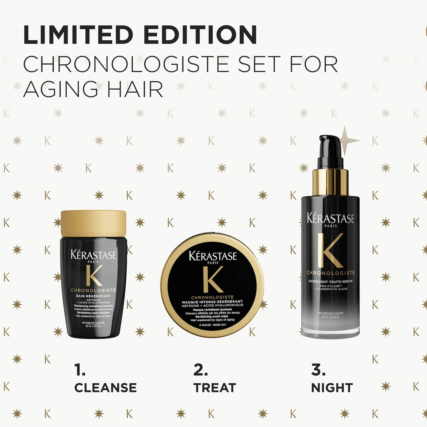 Chronologiste Trio Gift Set for Dry, Thin, Aging Hair - Ké