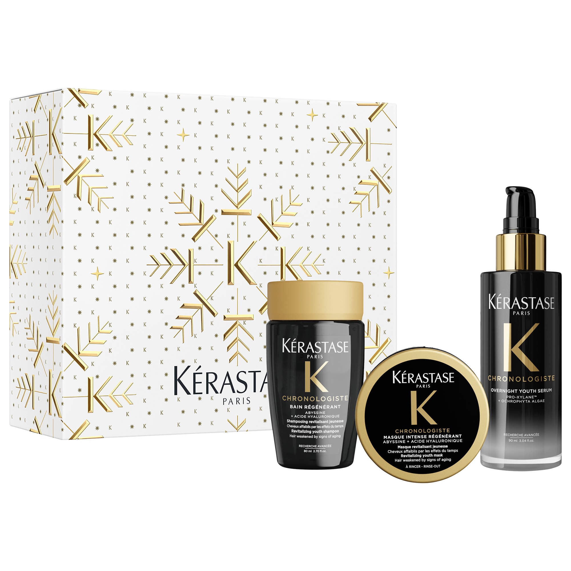 Kérastase Chronologiste シャンプー　セット Chronologiste Trio Gift Set for Dry, Thin, Aging Hair - Ké
