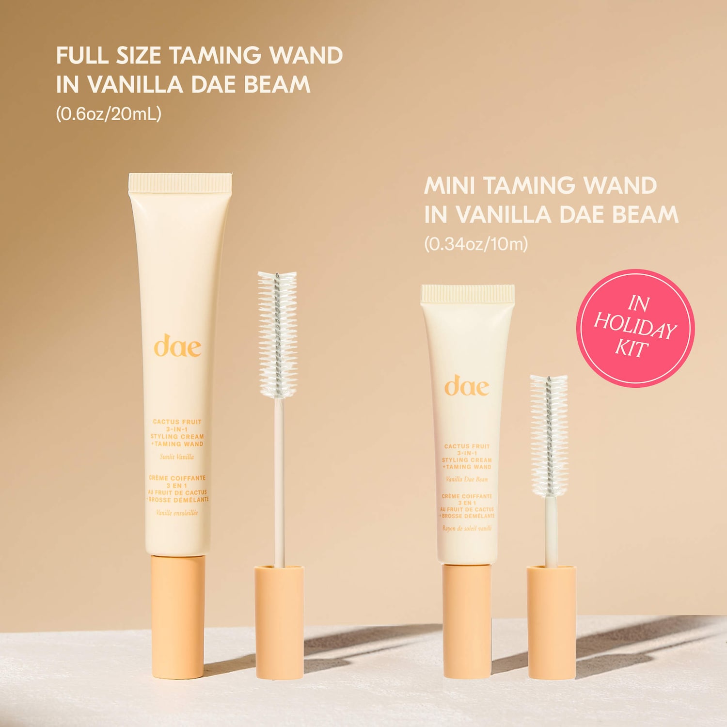 Mini Cactus Fruit 3-in-1 Styling Cream Taming Wand Trio Set - dae