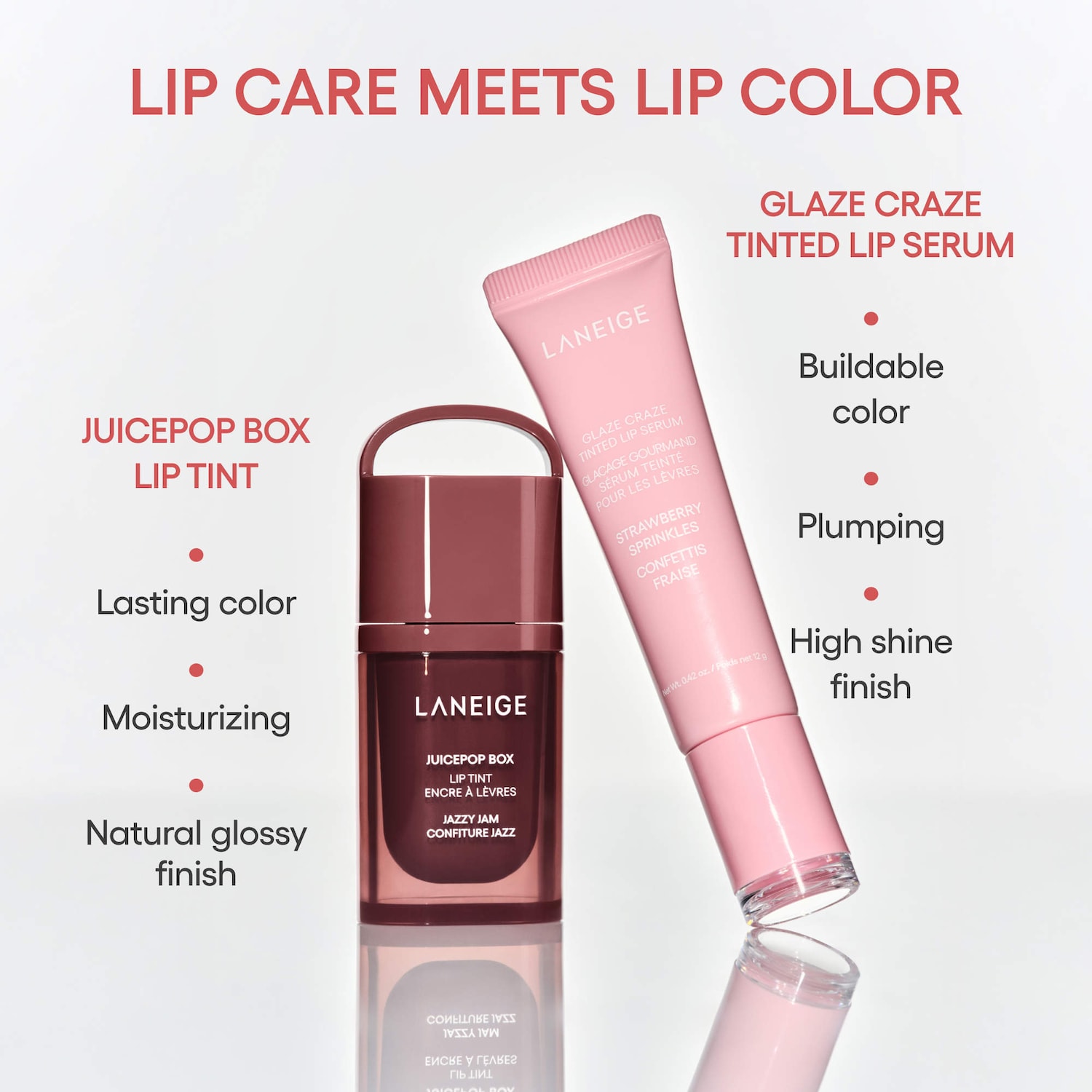 Glassy Lip Minis 3 Pc. Glaze Craze Tinted Peptide Lip Serum Gift