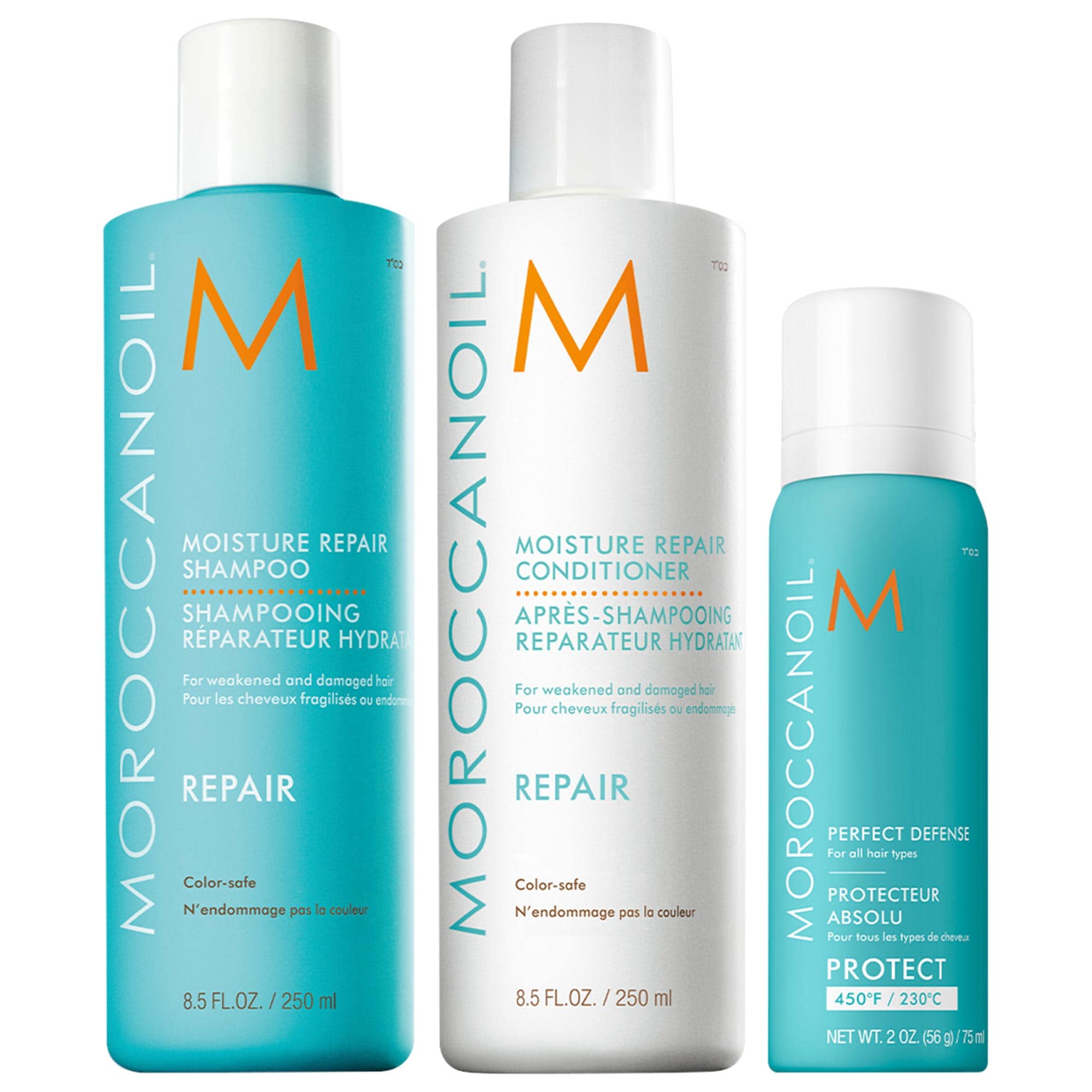 Moisture Repair Shampoo and Conditioner Set with Mini Perfect