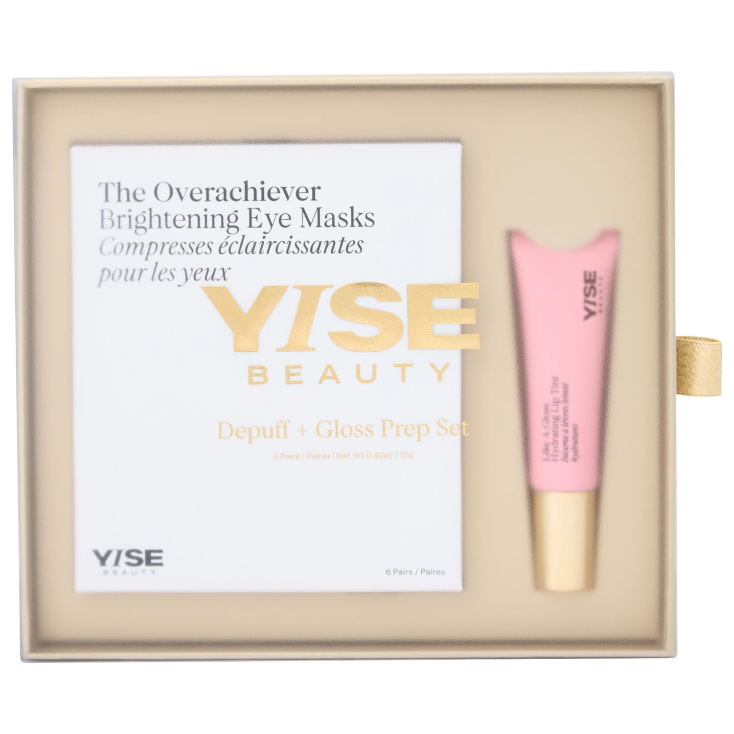 Набор Yise Beauty Depuff & Prep: увлажняющие патчи для глаз и тинт для губ — фото 1