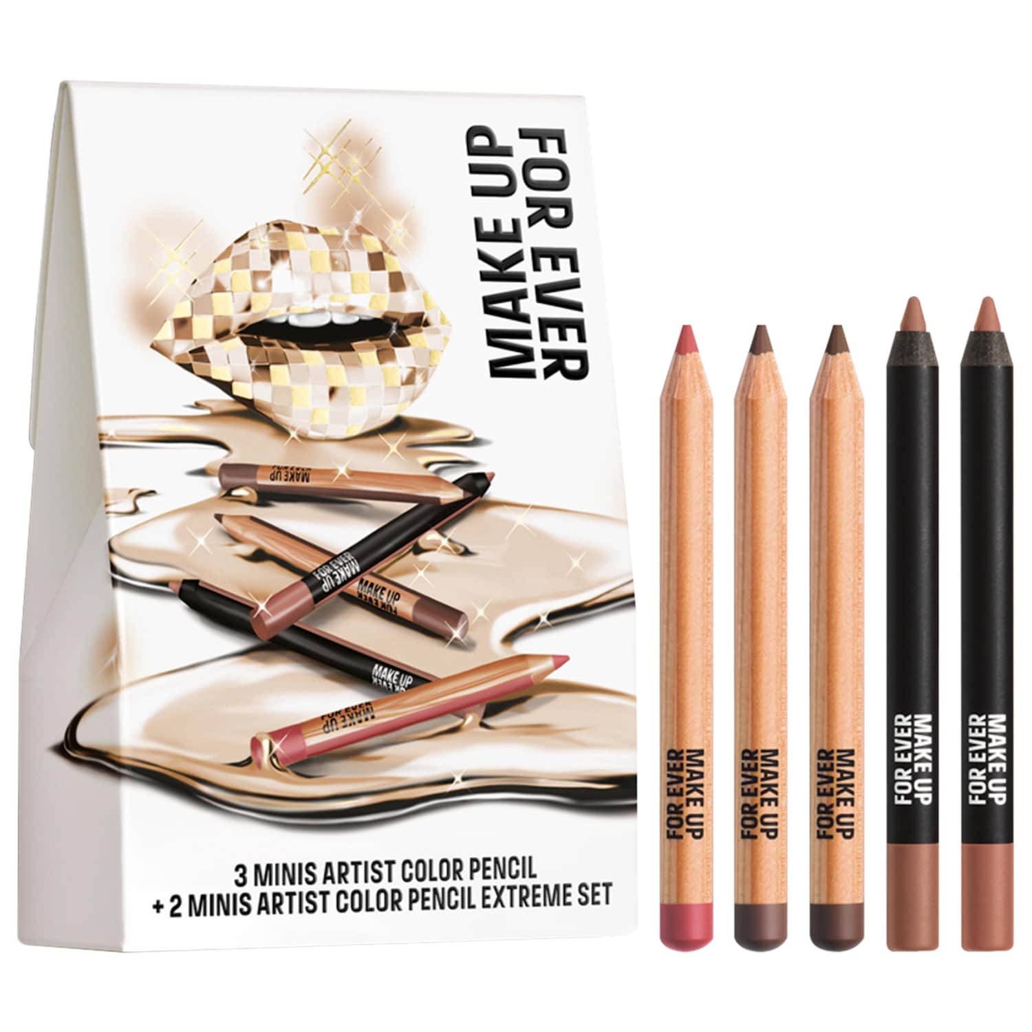 Набор мини-карандашей для губ Make Up For Ever Artist Color Original и Extreme, стойких — фото 1