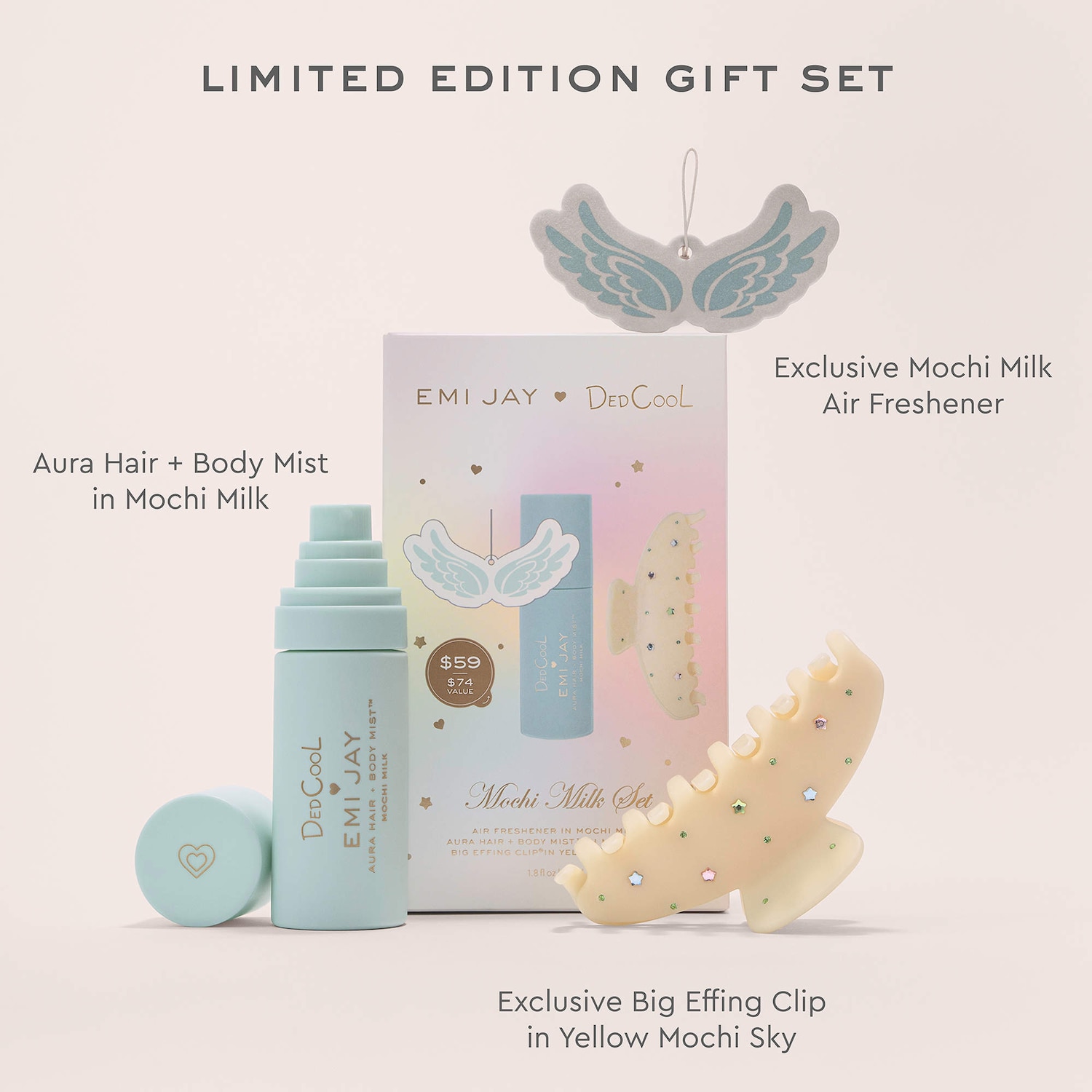 Emi Jay x Dedcool Mochi Milk Aura Hair + Body Mist Gift Set - Emi