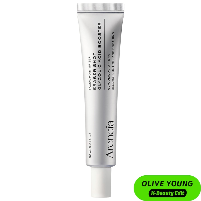 Eraser Shot Glycolic Acid Booster Cream with BHA for Texture Refining and Pore Care for Acne-Prone Skin
