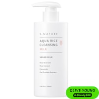 S.NATURE - Aqua Rice Cleansing Milk Gentle Makeup Remover for Sensitive Skin