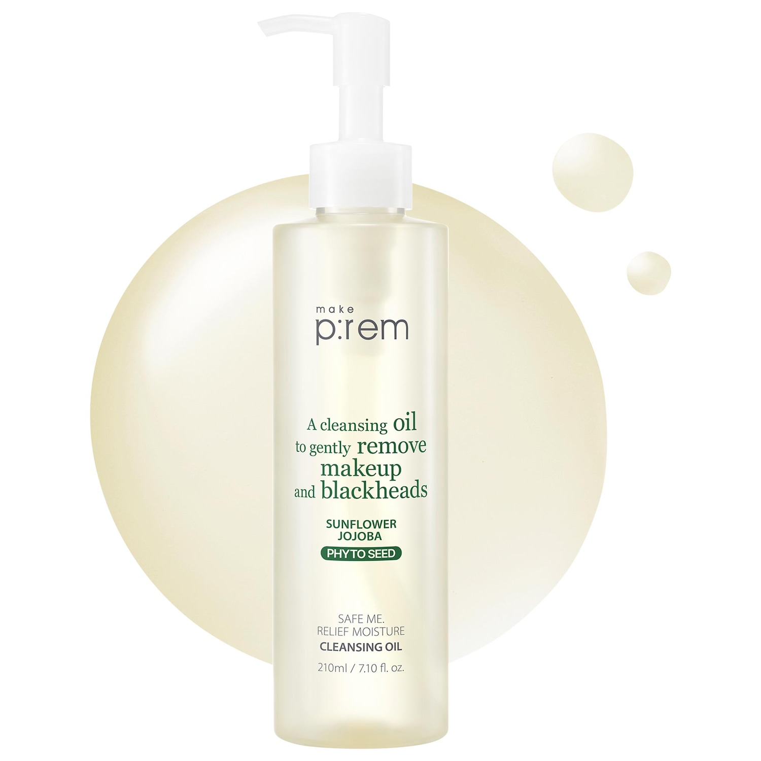 Глубоко очищающее масло для пор и чёрных точек make p:rem Safe me. Relief Moisture — фото 1