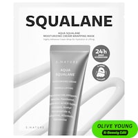 S.NATURE - Aqua Squalane Cream Wrapping Sheet Mask for Hydration, Firming & Lifting, 4 Sheets