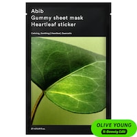 Abib - Gummy Sheet Mask Heartleaf Sticker Korean Face Mask for Sensitive Skin, Soothing & Redness Relief