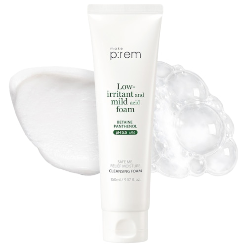 Очищающая пенка с pH-балансом для чувствительной кожи make p:rem Safe me. Relief Moisture