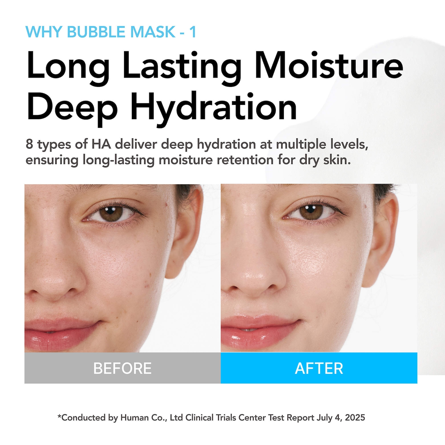 30 sec Quick Bubble Mask - Moist with 8 types of hyaluronic acid