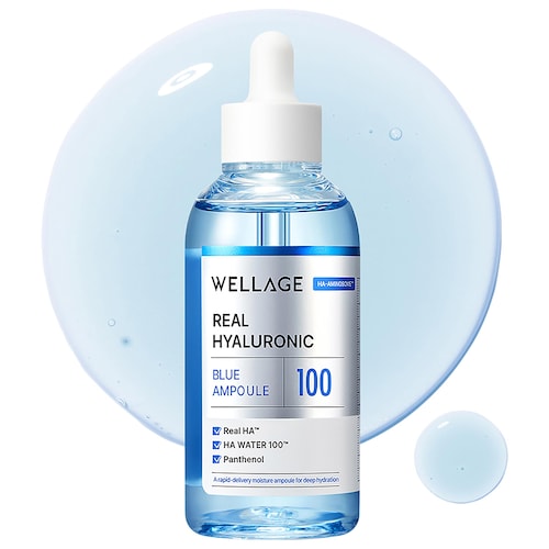 Ампула для глубокого увлажнения Wellage Real Hyaluronic Blue 100, 30 слоёв