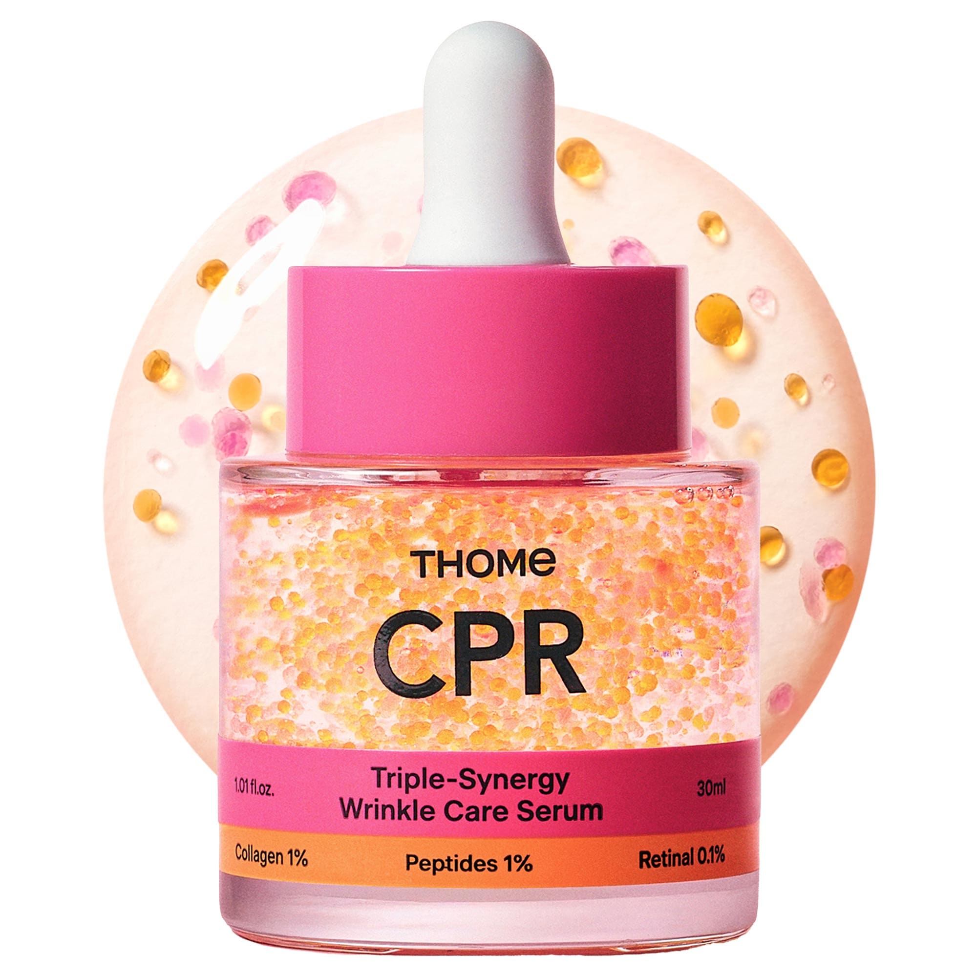 THOME CPR Triple-Synergy Wrinkle Care Serum with Retinal, Peptides & Collagen for Visible Signs of Aging