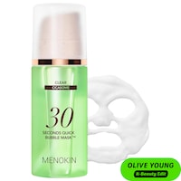 MENOKIN - 30 sec Quick Bubble Mask - Clear 95ml with cica-exosome for soothing care