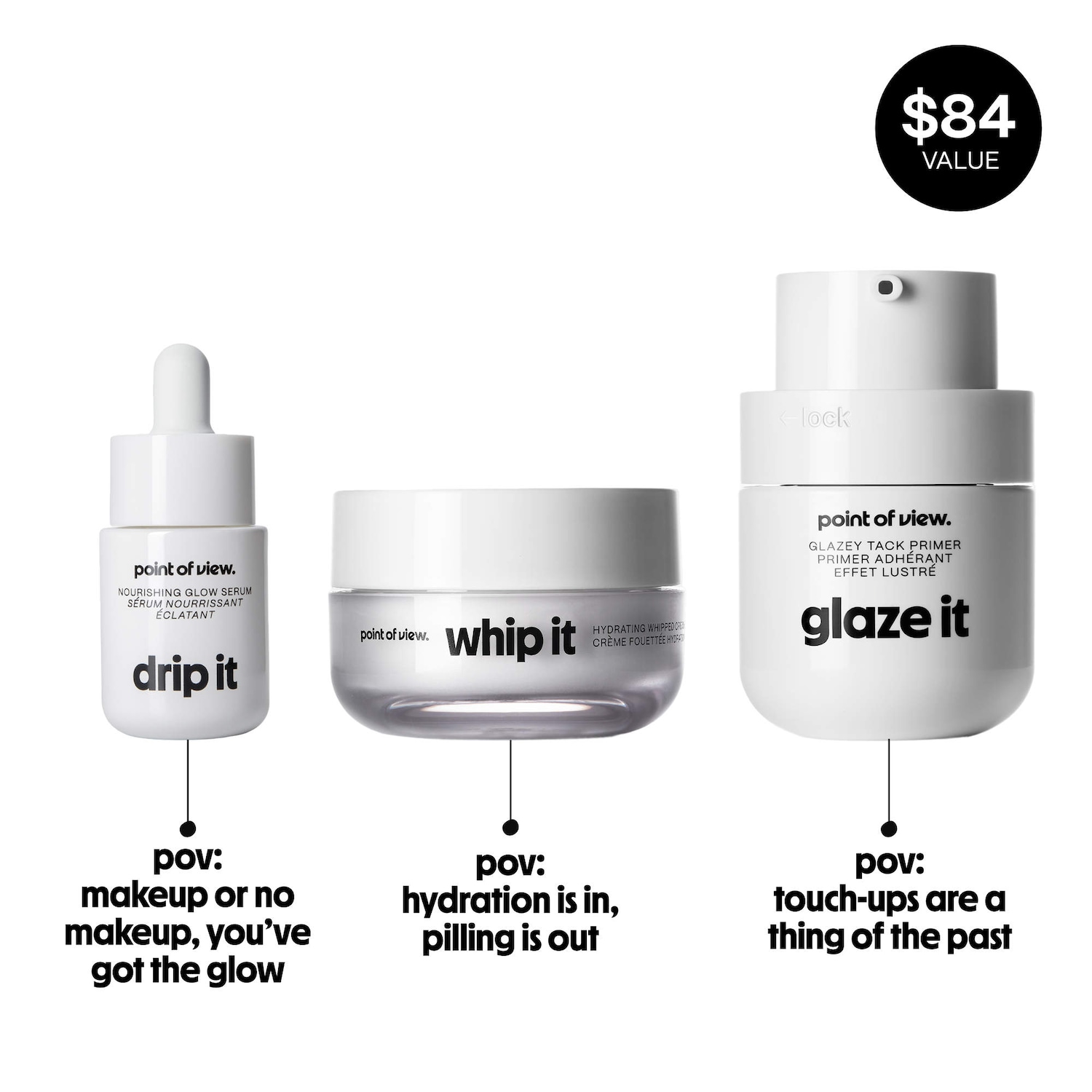 glaze + glow k(it) makeup and skincare gift set - point of view