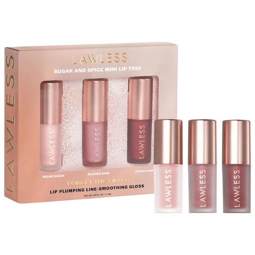 Мини-набор для губ Lawless Forget the Filler Sugar and Spice, трио