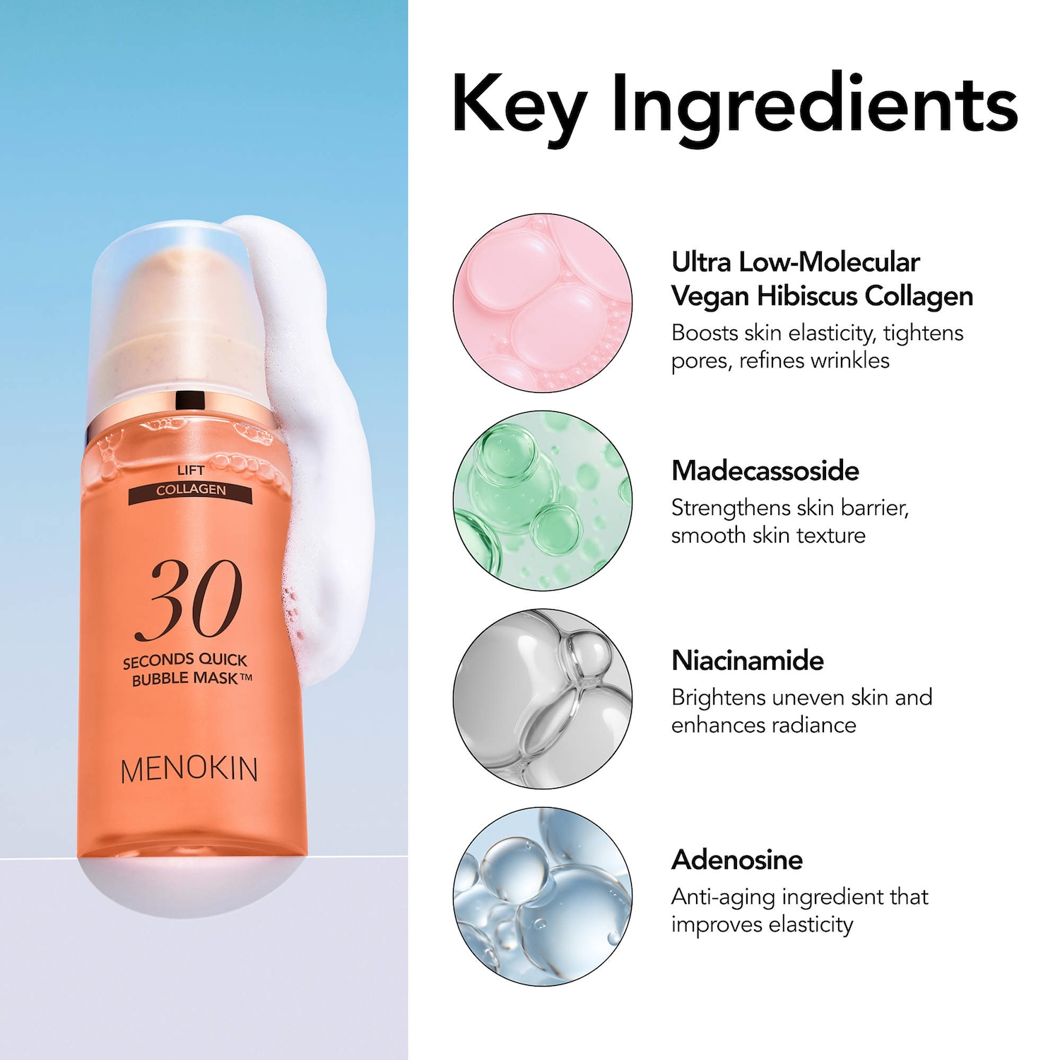 30 sec Quick Bubble Mask - Lift with hibiscus collagen for firming