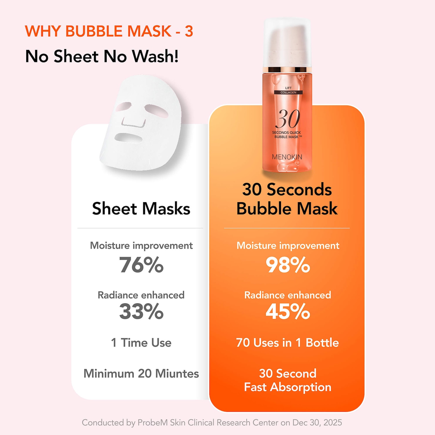 30 sec Quick Bubble Mask - Lift with hibiscus collagen for firming