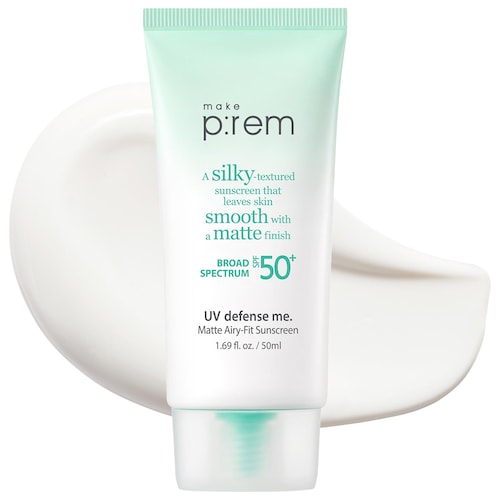 Матовый солнцезащитный крем make p:rem UV Defense me. SPF 50 для контроля жирности