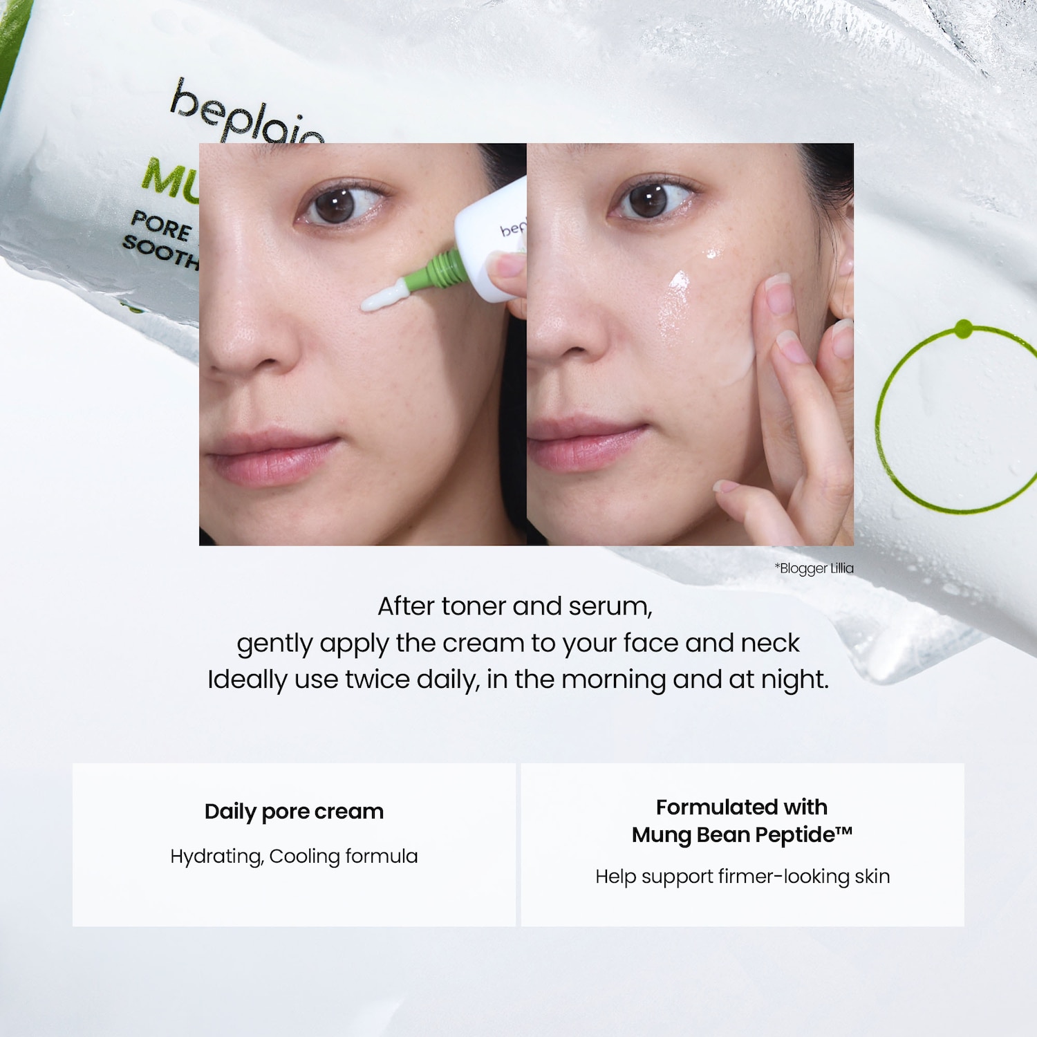 MUNG BEAN PORE TIGHT-UP SOOTHING CREAM, Daily Pore Care Cream with