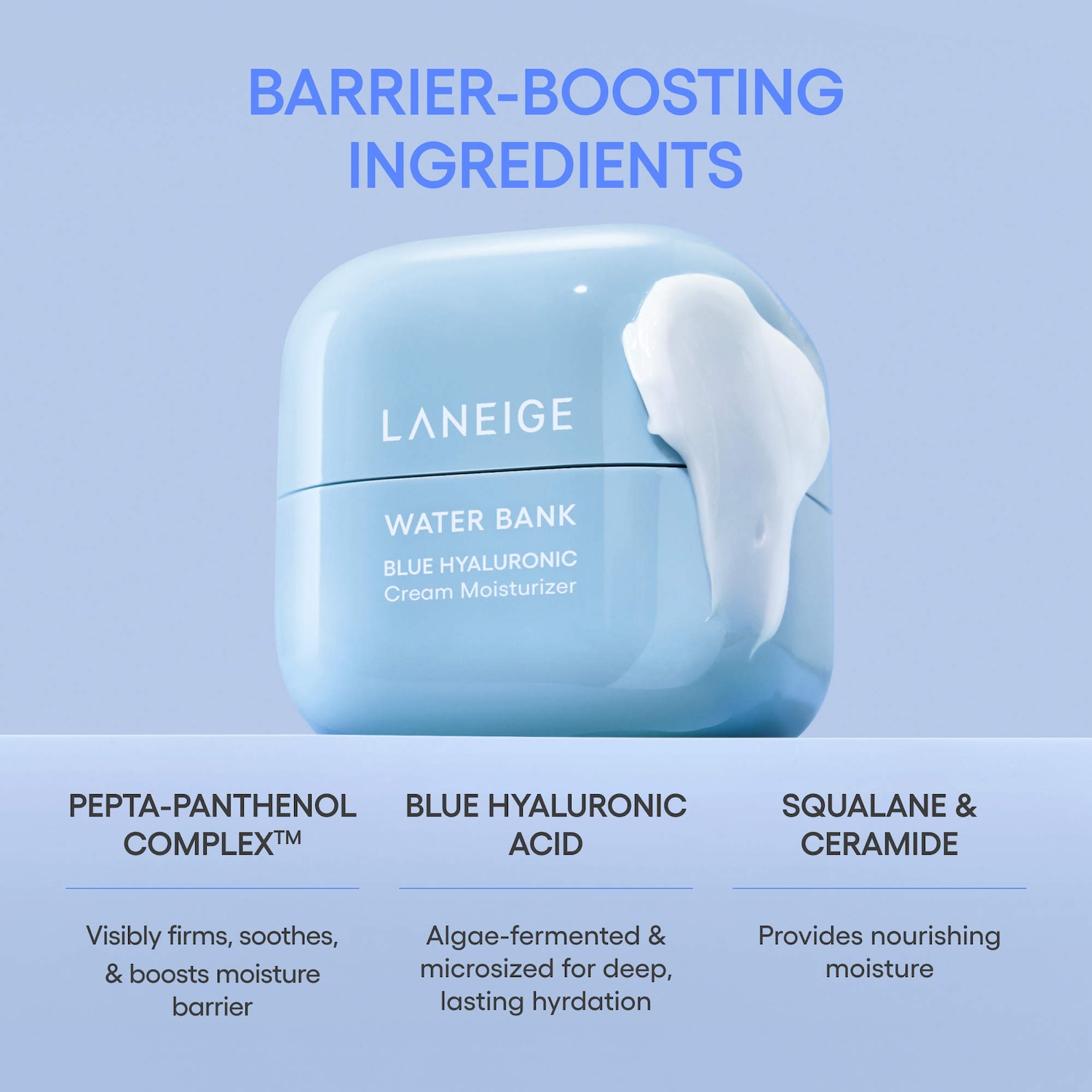 Water Bank Blue Hyaluronic Cream Moisturizer for Moisture Barrier Repair