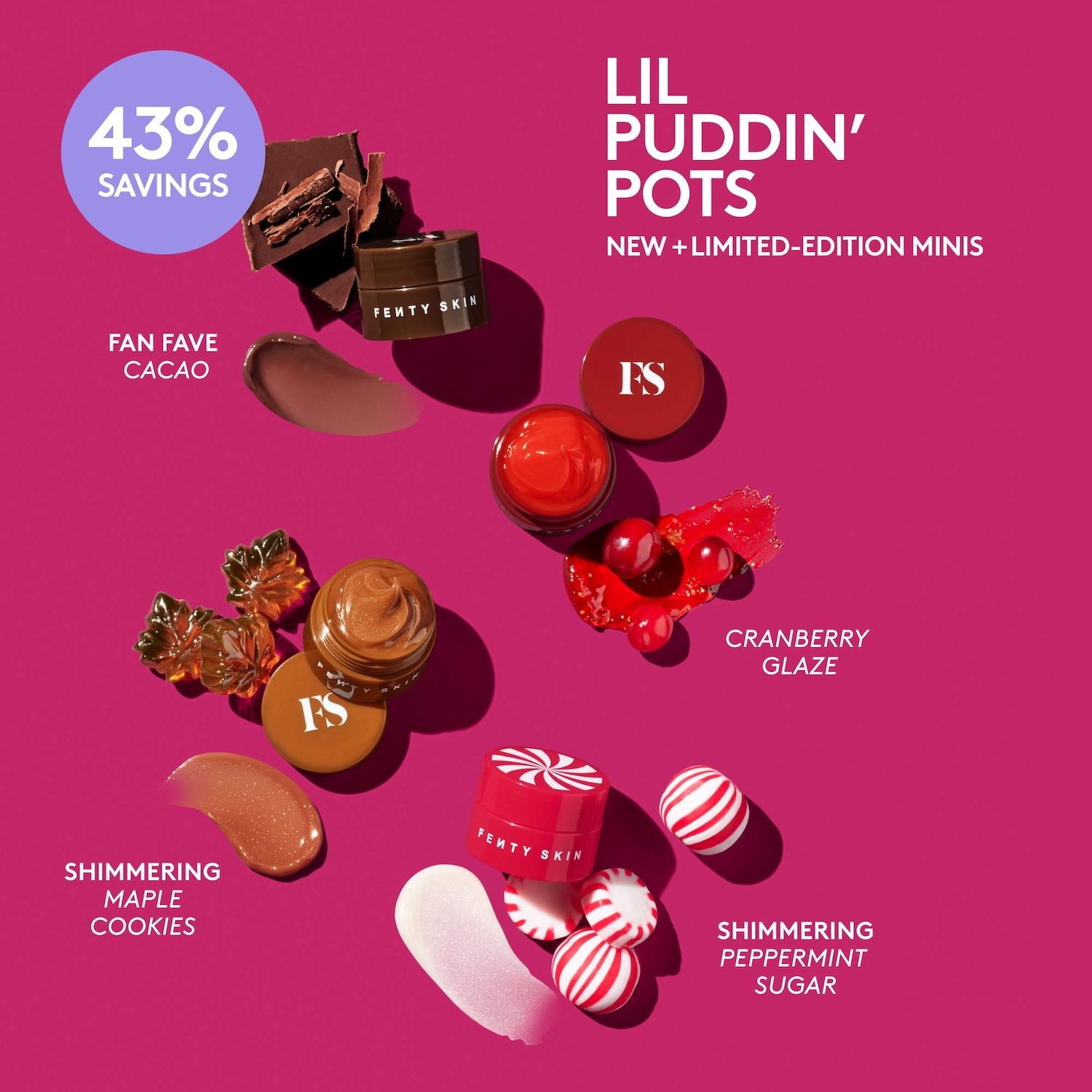 Lil Puddin' Pots Mini Intensive Recovery Lip Mask Set​ - Fenty