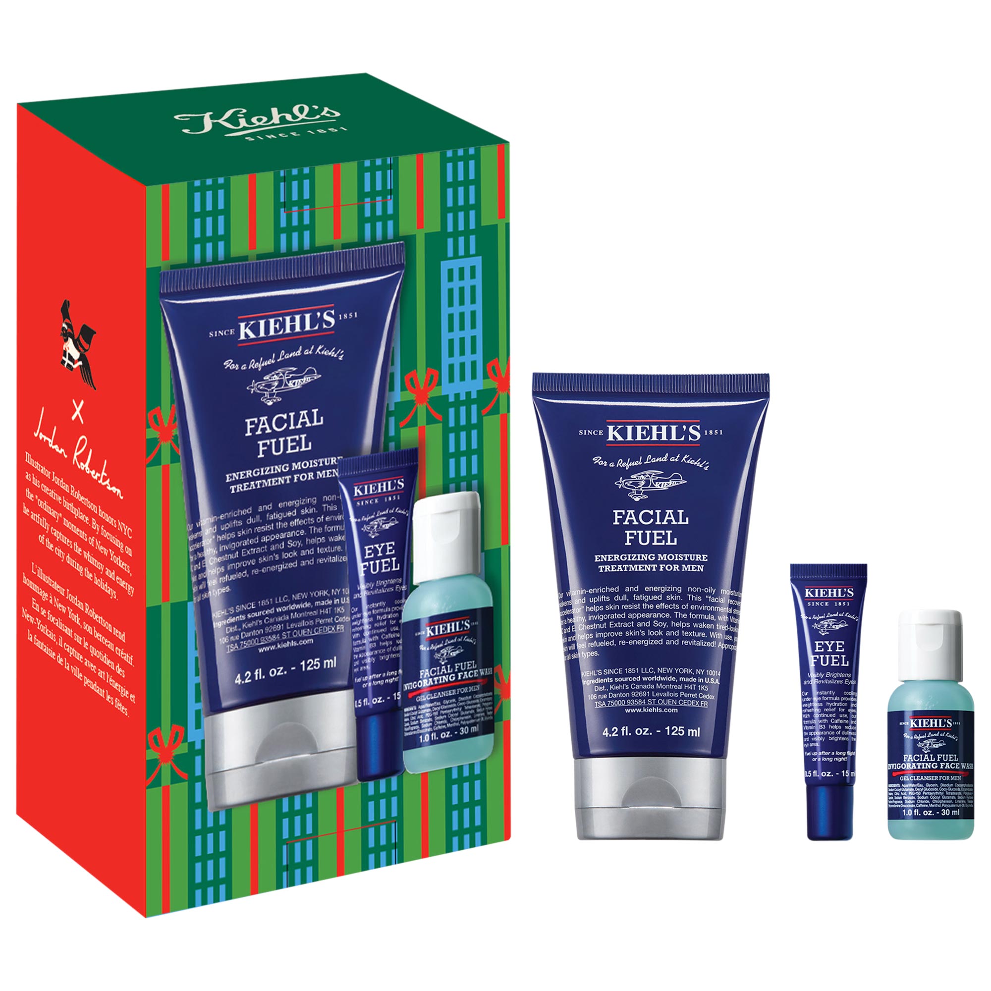Kiehl's Facial Fuel Men's Skincare Set - Kiehl's Since 1851 | Sephora