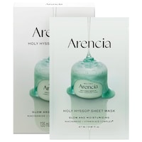 Arencia - Holy Hyssop Brightening Sheet Mask (5-Pack) for Post-Acne Marks with Vitamin A, C, E, and Niacinamide