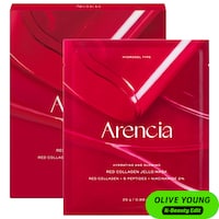 Arencia - Red Collagen Pore-Tightening Jello Mask 4-Pack with Red Collagen, Niacinamide, and Peptides