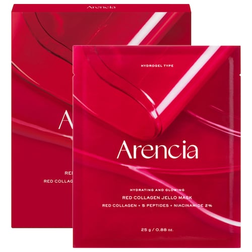 Желейные маски для сужения пор с красным коллагеном Arencia Red Collagen, набор из 4 шт