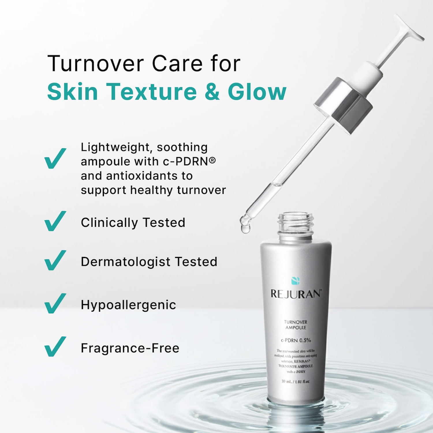 Turnover Ampoule c-PDRN® 0.5% Renewing Serum for Smooth Texture