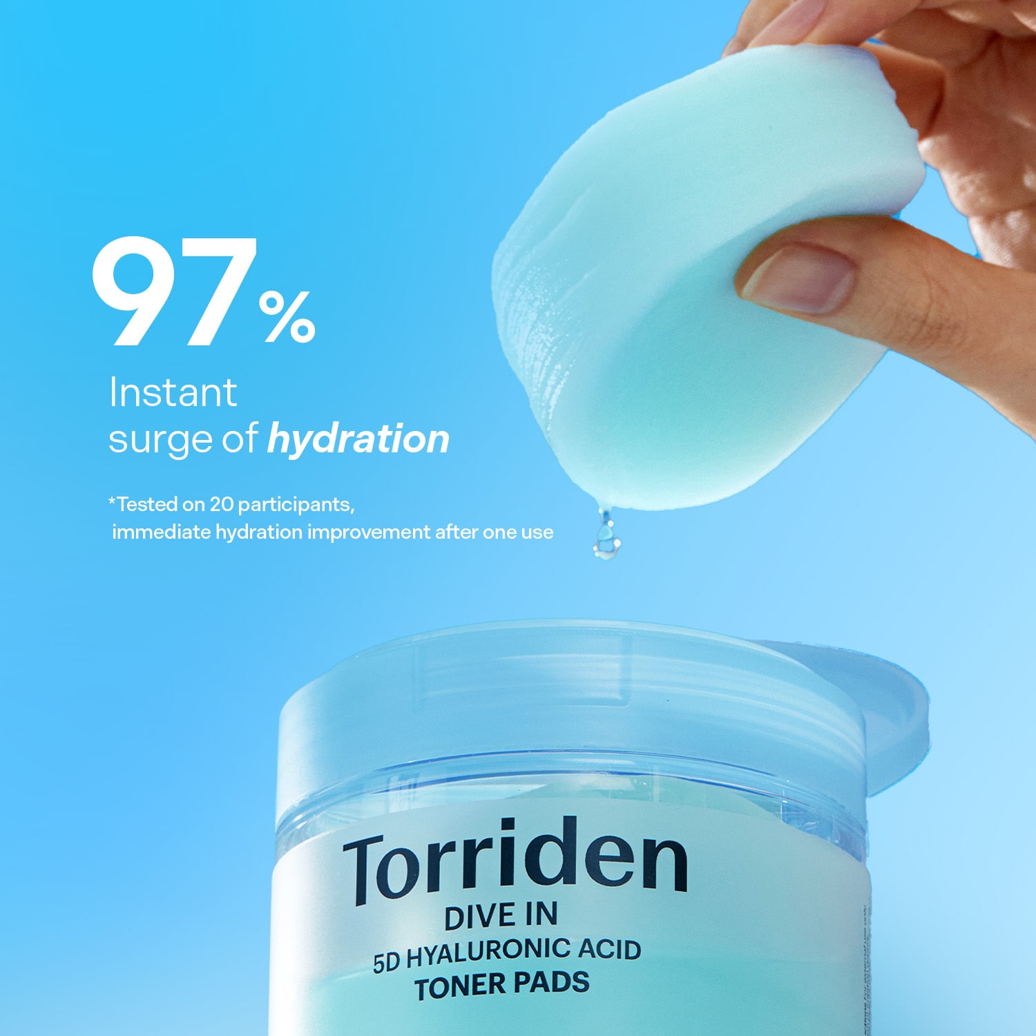 DIVE IN 5D Hyaluronic Acid Toner Pads for Deep Hydration